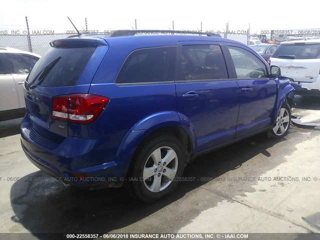 3C4PDCBG3CT255831 - 2012 DODGE JOURNEY SXT BLUE photo 4