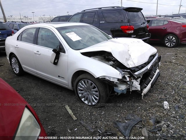 3FADP0L37AR305196 - 2010 FORD FUSION HYBRID WHITE photo 1