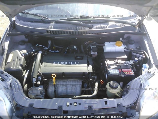 KL1TD5DE8AB074705 - 2010 CHEVROLET AVEO LS/LT 灰色 照片 10