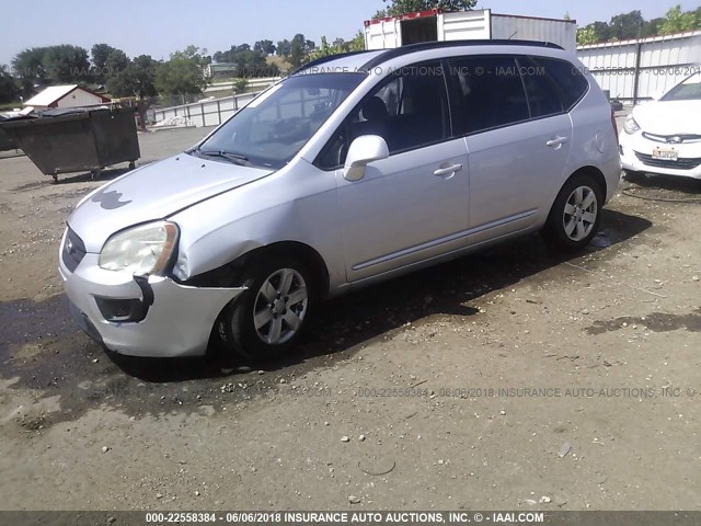 KNAFG526X87155658 - 2008 KIA RONDO LX/EX SILVER photo 2