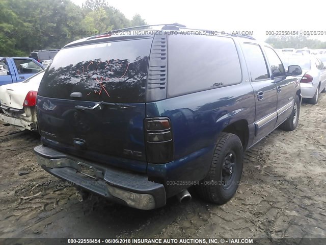 3GKEC16Z05G237989 - 2005 GMC YUKON XL C1500 BLUE photo 4