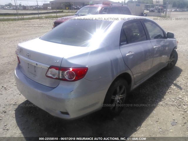 5YFBU4EE3DP131055 - 2013 TOYOTA COROLLA S/LE SILVER photo 4