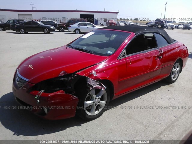 4T1FA38P46U091555 - 2006 TOYOTA CAMRY SOLARA SE/SLE წითელი ფოტო 2