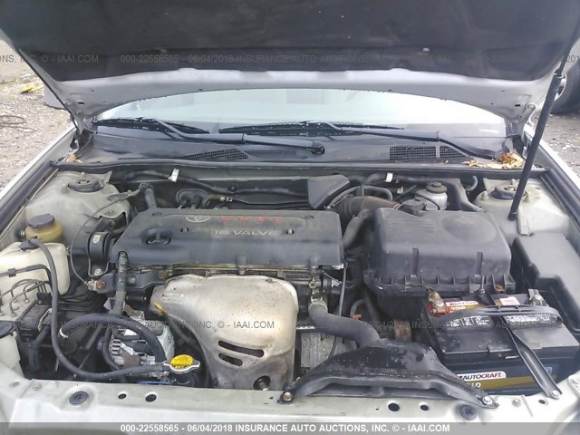 4T1BE30K12U109670 - 2002 TOYOTA CAMRY LE/XLE/SE ვერცხლისფერი ფოტო 10