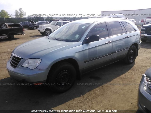 2A8GM48L38R624801 - 2008 CHRYSLER PACIFICA LX Light Blue photo 2