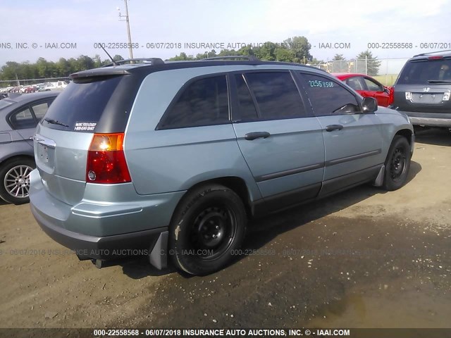 2A8GM48L38R624801 - 2008 CHRYSLER PACIFICA LX Light Blue photo 4