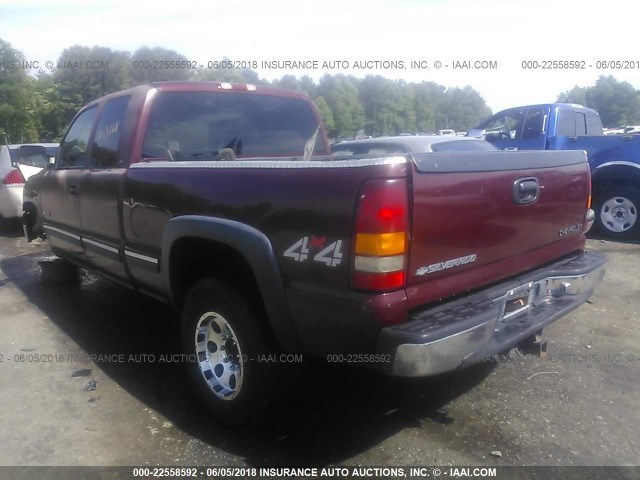 1GCGK29U6YE172140 - 2000 CHEVROLET SILVERADO K2500 BURGUNDY photo 3