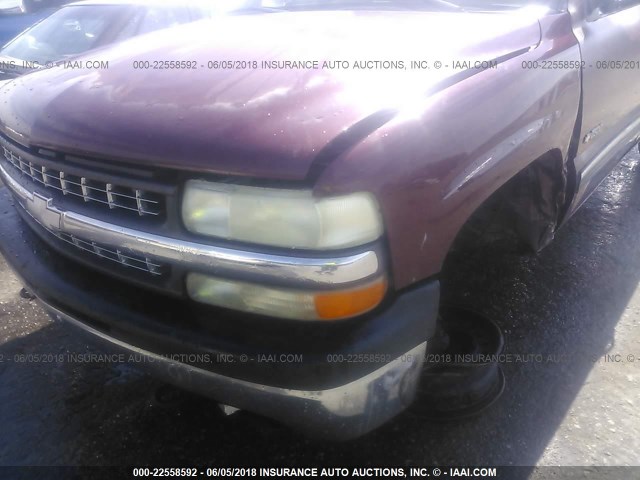 1GCGK29U6YE172140 - 2000 CHEVROLET SILVERADO K2500 BURGUNDY photo 6