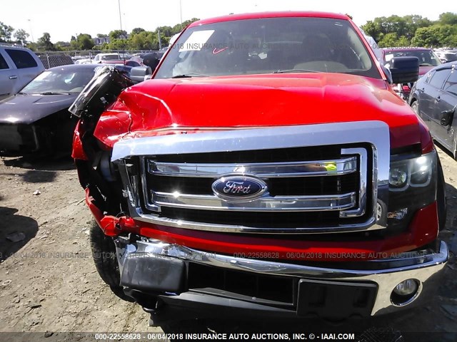 1FTFX1ET5EFA85002 - 2014 FORD F150 SUPER CAB RED photo 6