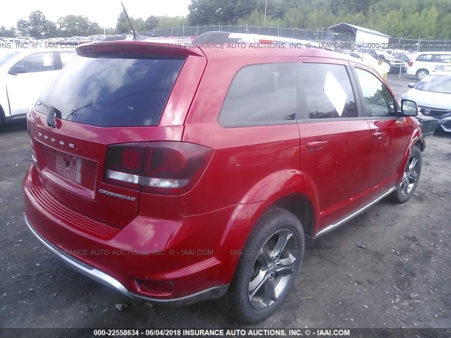 3C4PDDGGXGT112993 - 2016 DODGE JOURNEY CROSSROAD RED photo 4