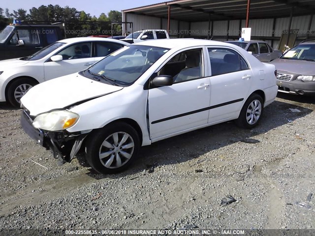 1NXBR32E73Z166999 - 2003 TOYOTA COROLLA CE/LE/S WHITE photo 2