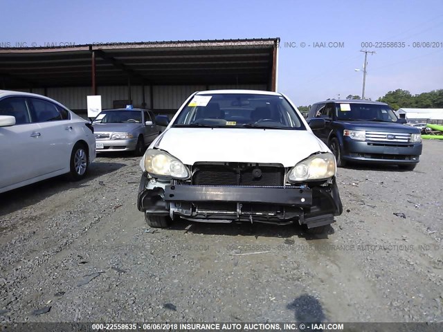 1NXBR32E73Z166999 - 2003 TOYOTA COROLLA CE/LE/S WHITE photo 6