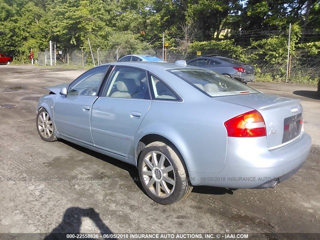 WAUCD64B54N086167 - 2004 AUDI A6 S-LINE QUATTRO Light Blue photo 3