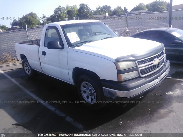 1GCEC14X27Z109544 - 2007 CHEVROLET SILVERADO C1500 CLASSIC WHITE photo 1