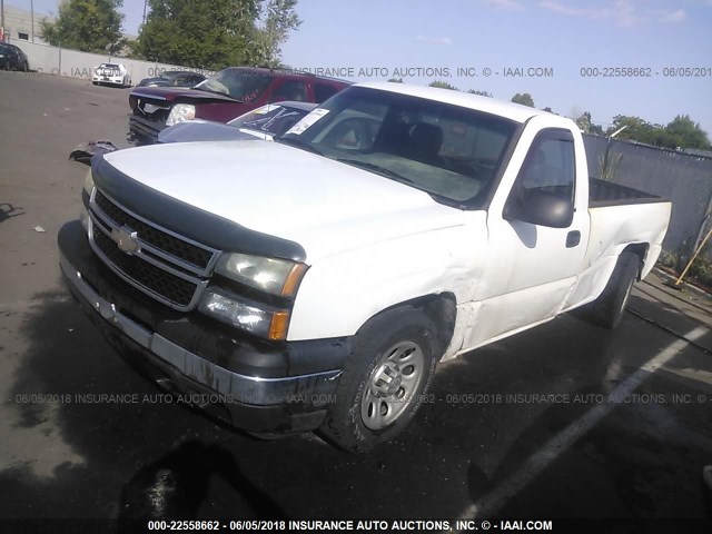 1GCEC14X27Z109544 - 2007 CHEVROLET SILVERADO C1500 CLASSIC WHITE photo 2