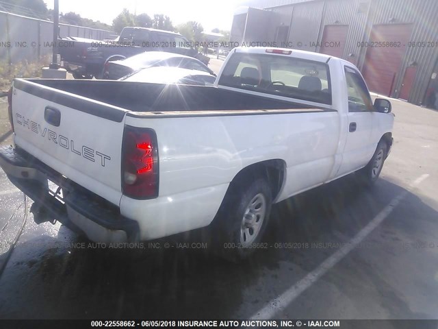 1GCEC14X27Z109544 - 2007 CHEVROLET SILVERADO C1500 CLASSIC WHITE photo 4