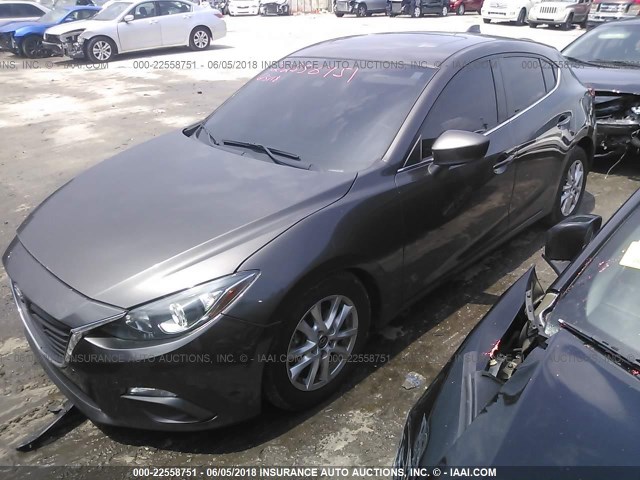 JM1BM1L7XE1148248 - 2014 MAZDA 3 TOURING GRAY photo 2