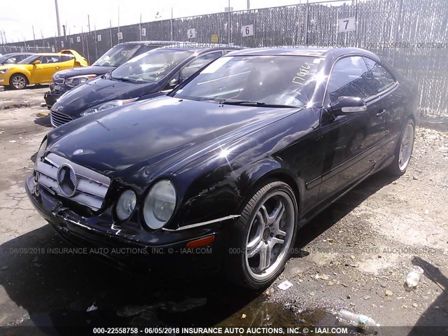 WDBLJ74GX1F174861 - 2001 MERCEDES-BENZ CLK 55 AMG BLACK photo 2