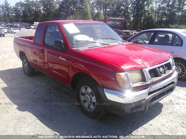 1N6DD26S9YC413651 - 2000 NISSAN FRONTIER KING CAB XE RED photo 1