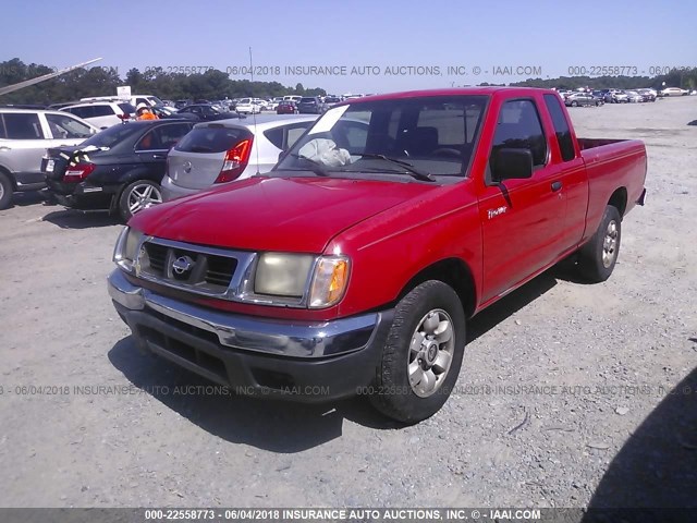 1N6DD26S9YC413651 - 2000 NISSAN FRONTIER KING CAB XE RED photo 2