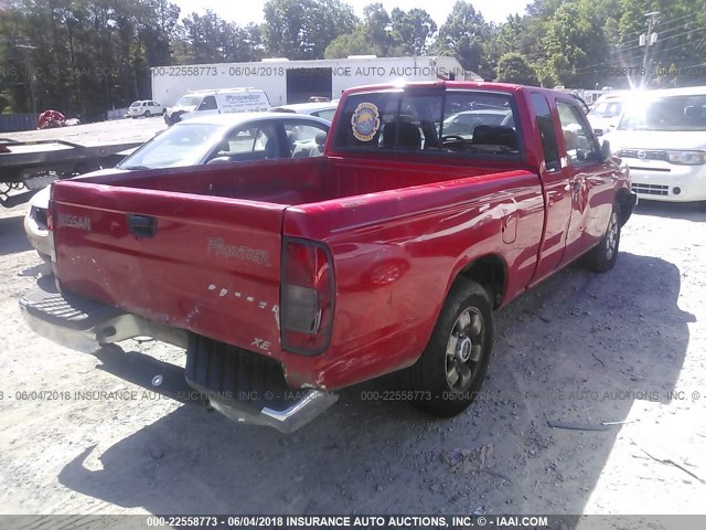 1N6DD26S9YC413651 - 2000 NISSAN FRONTIER KING CAB XE RED photo 4