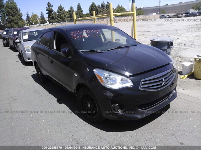 ML32F3FJ0HHF07766 - 2017 MITSUBISHI MIRAGE G4 ES შავი ფოტო 1