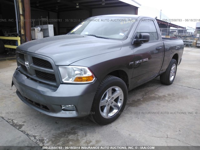 3C6JD6AT3CG156965 - 2012 DODGE RAM 1500 ST GRAY photo 2