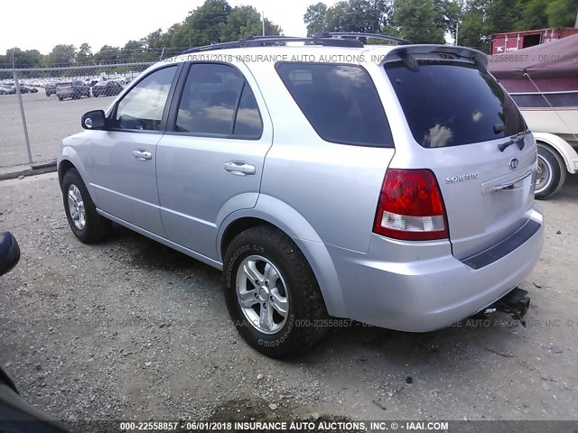 KNDJC733565581744 - 2006 KIA SORENTO EX/LX SILVER photo 3