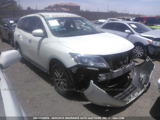 5N1AR2MN2FC643691 - 2015 NISSAN PATHFINDER S/SV/SL/PLATINUM 白色 照片 1