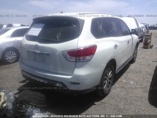5N1AR2MN2FC643691 - 2015 NISSAN PATHFINDER S/SV/SL/PLATINUM 白色 照片 4
