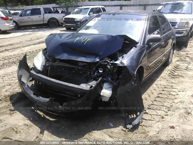 1HGES163X5L014843 - 2005 HONDA CIVIC DX VP BLACK photo 2