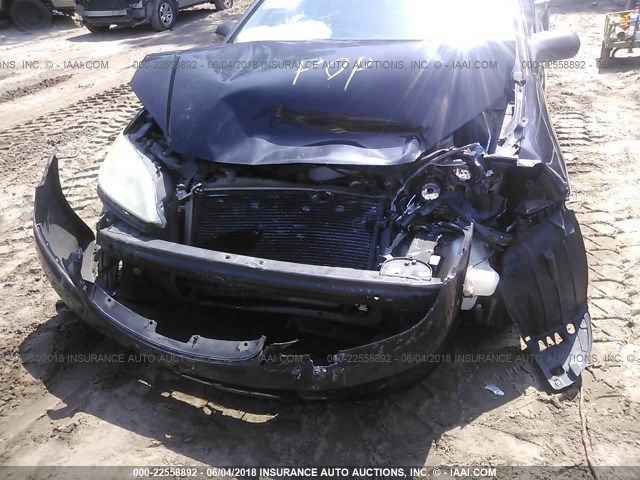 1HGES163X5L014843 - 2005 HONDA CIVIC DX VP BLACK photo 6