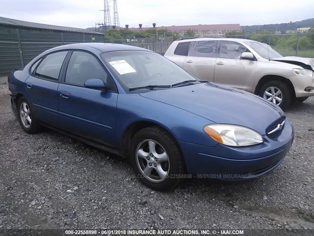 1FAFP53U42G153255 - 2002 FORD TAURUS SE BLUE photo 1