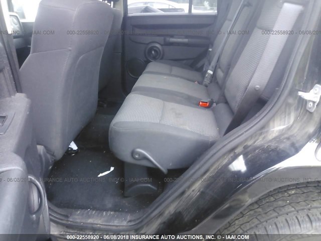 1J8HG48K28C145698 - 2008 JEEP COMMANDER SPORT შავი ფოტო 8