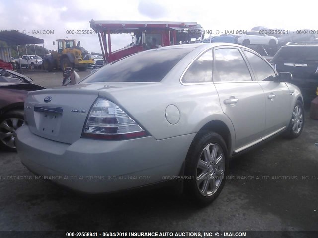 1FAHP25W18G137674 - 2008 FORD TAURUS LIMITED SILVER photo 4