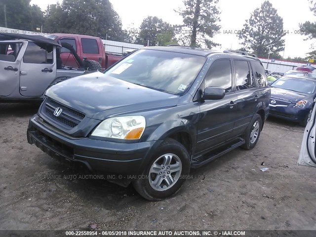 5FNYF18465B023340 - 2005 HONDA PILOT EX GRAY photo 2