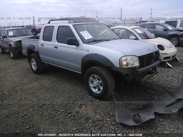 1N6ED27Y31C319987 - 2001 NISSAN FRONTIER CREW CAB XE/CREW CAB SE SILVER photo 1