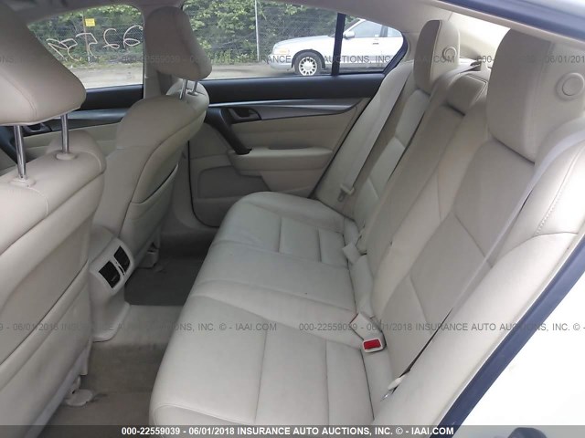 19UUA86229A025867 - 2009 ACURA TL WHITE photo 8