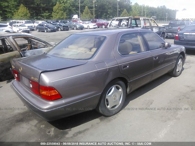 JT8BH28F3W0122848 - 1998 LEXUS LS 400 BROWN photo 4