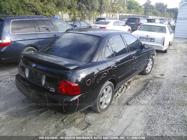 3N1CB51DX6L523241 - 2006 NISSAN SENTRA 1.8/1.8S BLACK photo 4