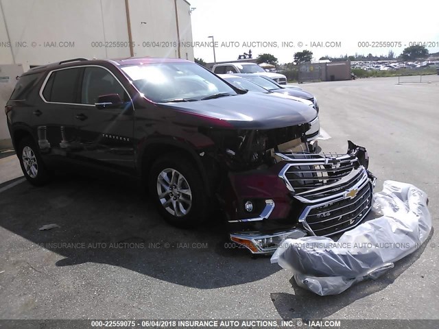 1GNERGKWXJJ170780 - 2018 CHEVROLET TRAVERSE LT RED photo 1