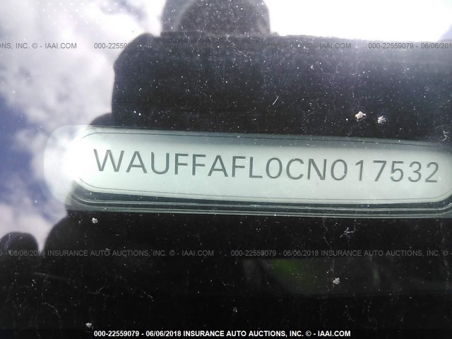 WAUFFAFL0CN017532 - 2012 AUDI A4 PREMIUM PLUS Light Blue photo 9