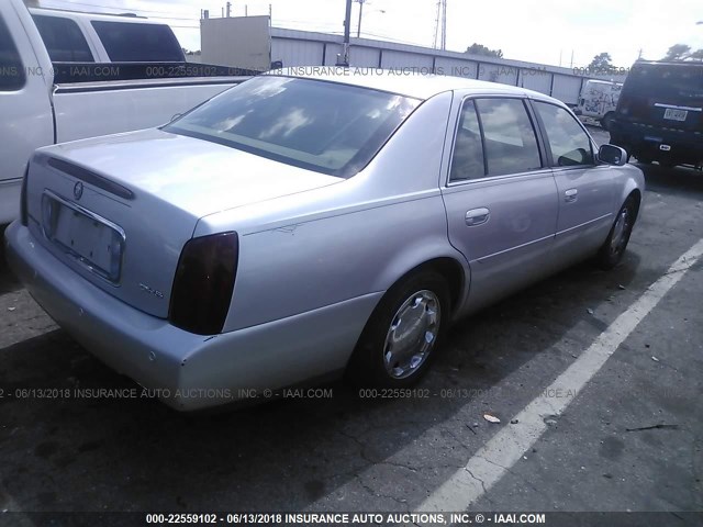 1G6KE57Y5YU214234 - 2000 CADILLAC DEVILLE DHS SILVER photo 4