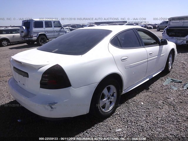 2G2WP522551347499 - 2005 PONTIAC GRAND PRIX WHITE photo 4