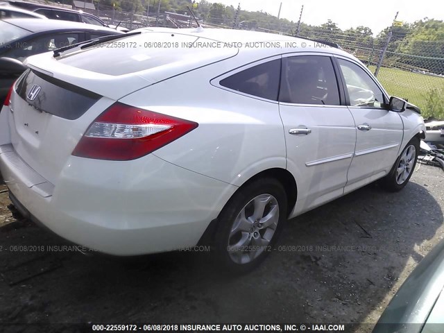 5J6TF1H54AL004760 - 2010 HONDA ACCORD CROSSTOUR EXL WHITE photo 4