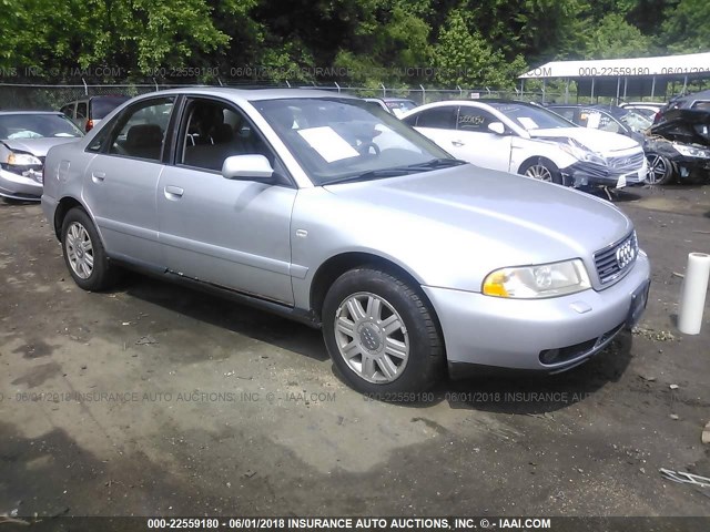 WAUDC28D7YA187302 - 2000 AUDI A4 1.8T QUATTRO SILVER photo 1