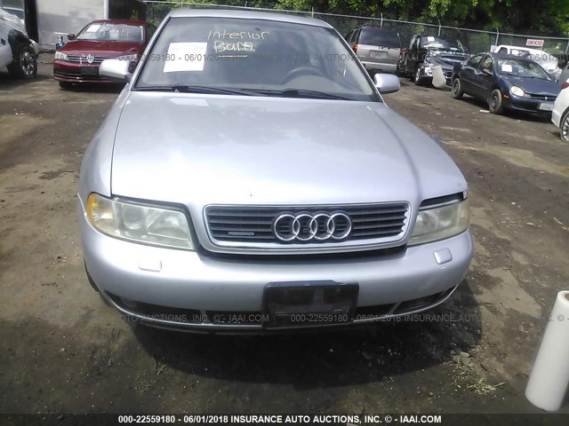 WAUDC28D7YA187302 - 2000 AUDI A4 1.8T QUATTRO SILVER photo 6