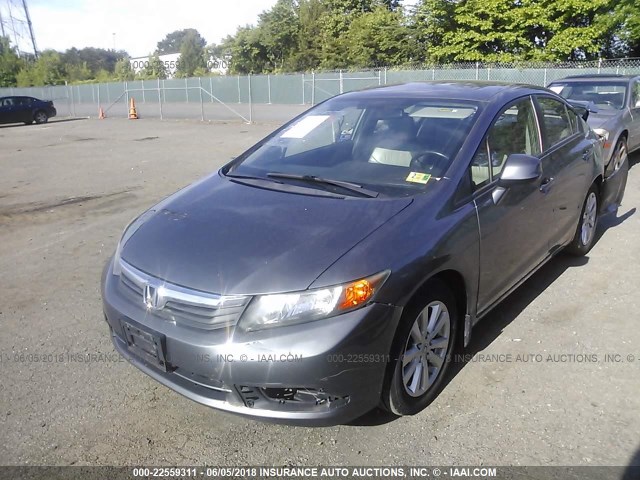 19XFB2F94CE010905 - 2012 HONDA CIVIC EXL 灰色 照片 2