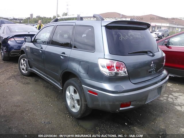 JA4LZ41F24U007389 - 2004 MITSUBISHI OUTLANDER XLS GRAY photo 3