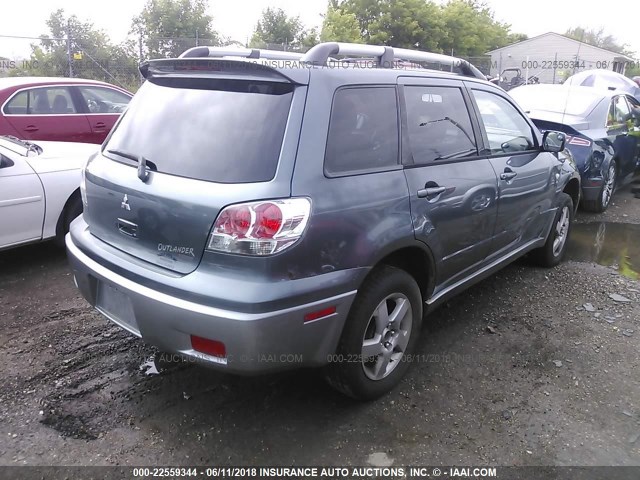 JA4LZ41F24U007389 - 2004 MITSUBISHI OUTLANDER XLS GRAY photo 4